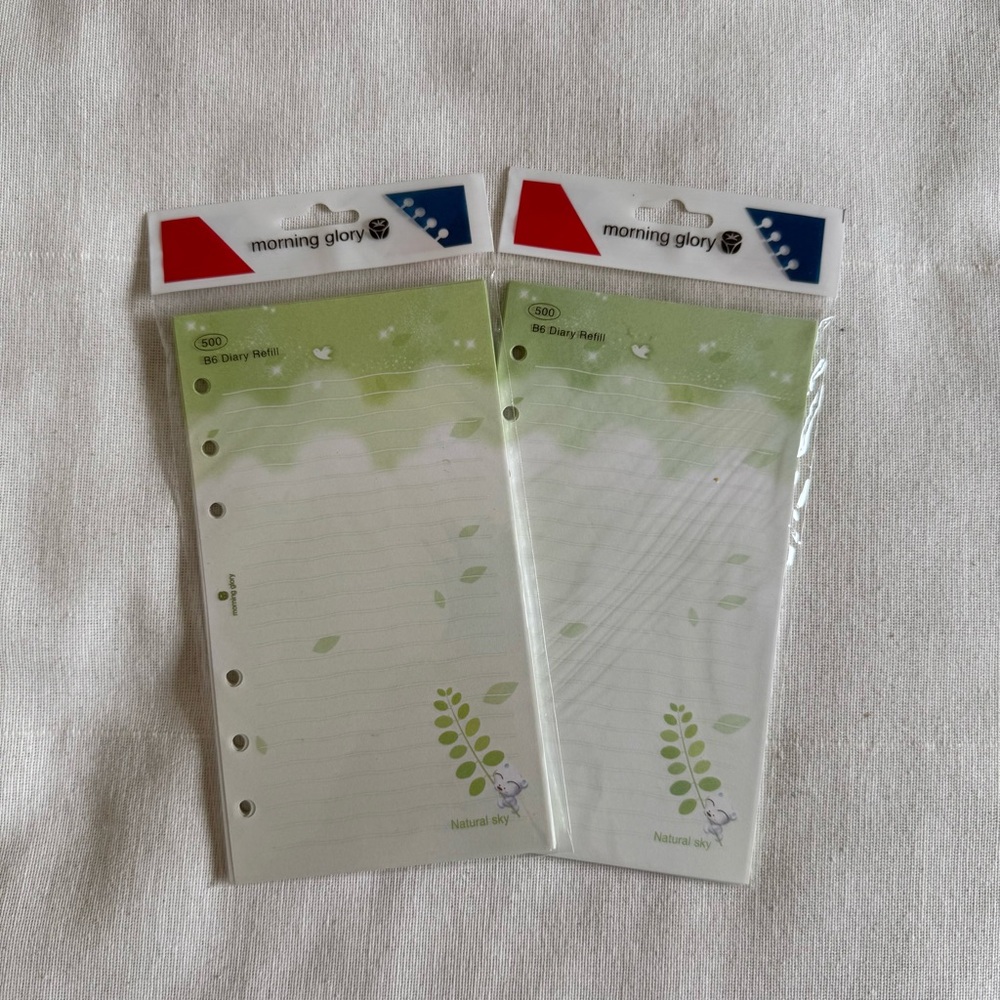 Morning Glory BaBu Lined Notes Planner Refills